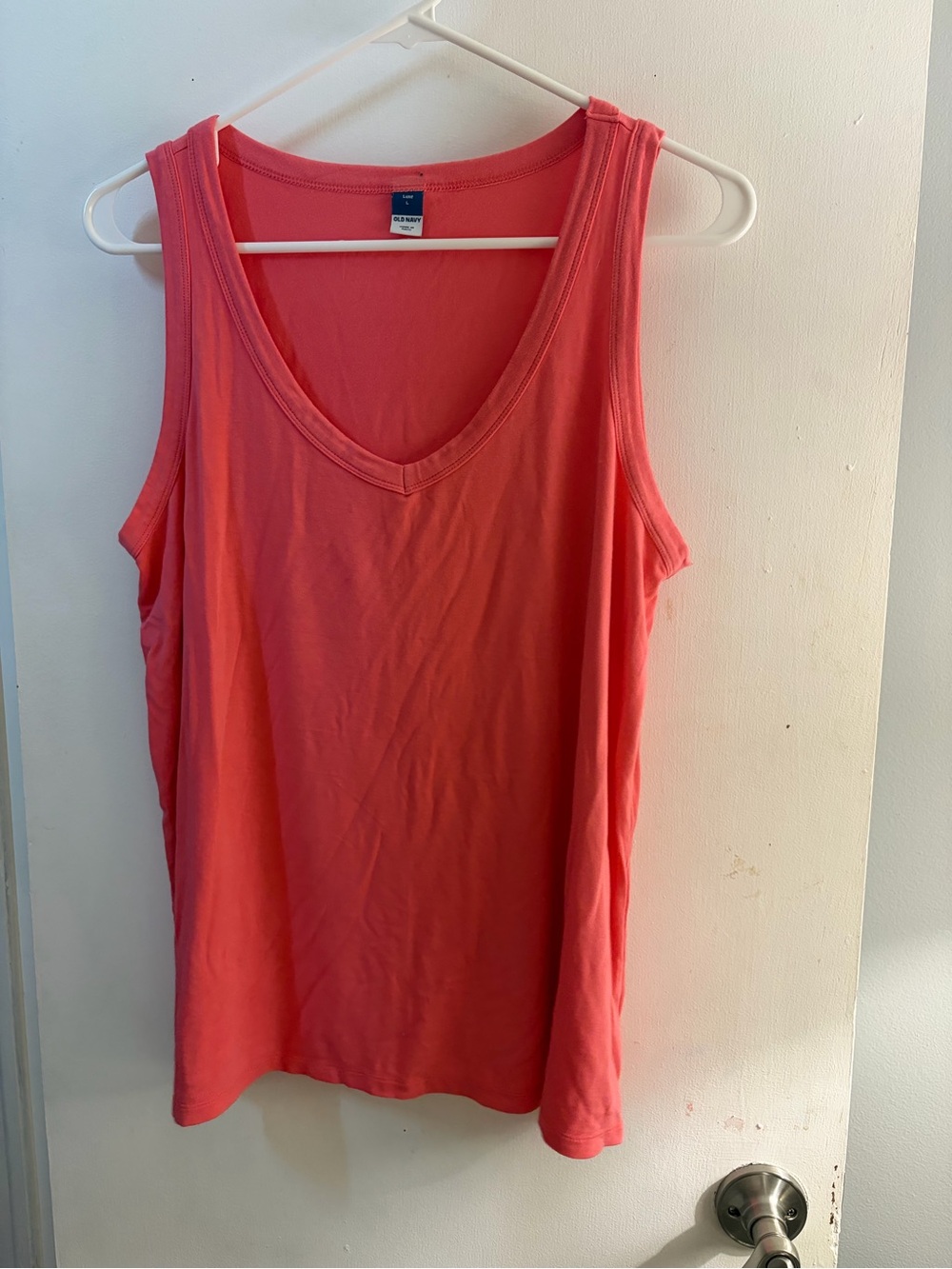 Old Navy Coral V-Neck Tank Top